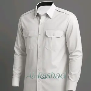 Kemeja Kerja PNS PDH Putih Kerah Hitam Lengan Panjang Dan Pendek Berbahan American Dril Kualitas Terbaik