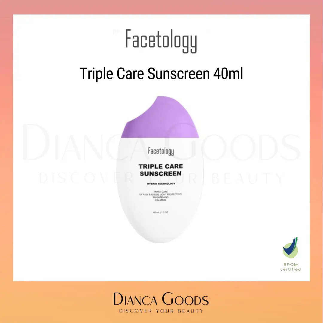 FACETOLOGY TRIPLE CARE SUNSCREEN HYBRID TECHNOLOGY SPF 40 PA+++ Acid Mencerahkan