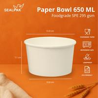 Gambar SEALPAK Paper Bowl Mangkok Kertas Tebal Food Grade | ISI 50 Pcs | 650 ml 800 ml 1000 ml | Polos - 650 ml, Tanpa Tutup dari SEALPAK Kota Administrasi Jakarta Pusat 2 Tokopedia