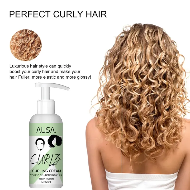 Hair Curl Enhancer Moisturizer Enhances Waves And Curls Hair Coconut Oil Curling Cream Gel Haircare