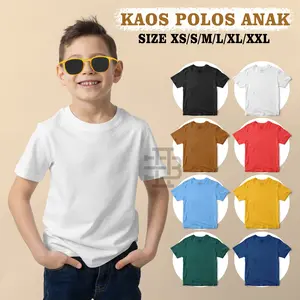 KS23 - KAOS POLOS ANAK UMUR 1-8 TAHUN BAHAN COTTON COMBED 30S BAJU POLOS ANAK LENGAN PENDEK UNISEX