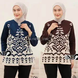 Baju Batik Wanita kinann / Blouse Batik Wanita / Batik Kantor Wanita / Atasan Batik Katun Panjang Motif Dewasa