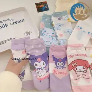 (1/3/6PCS) SANRIO KAOS KAKI ANAK CEWEK KAOSKAKI PEREMPUAN CINNAMOROL MELODY KUROMI LUCU