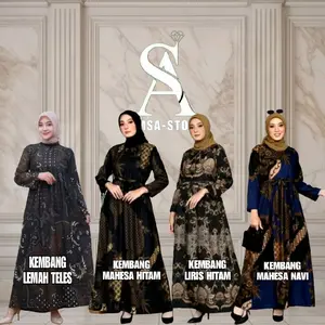 Gamis Kondangan Batik / Dress Model Abaya Syari / Motif Batik Terbaru Seragam elegant