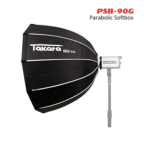 Takara PSB-90G Lightweight & Foldable Quick Release Parabolic Softbox 90cm with Honeycomb Grid