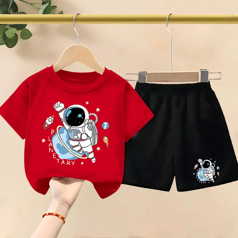 Setelan Baju Dan Celana Anak-Anak Astronot Planetary Untuk Usia 1-10 Tahun - Setelan Anak Laki-Laki 1