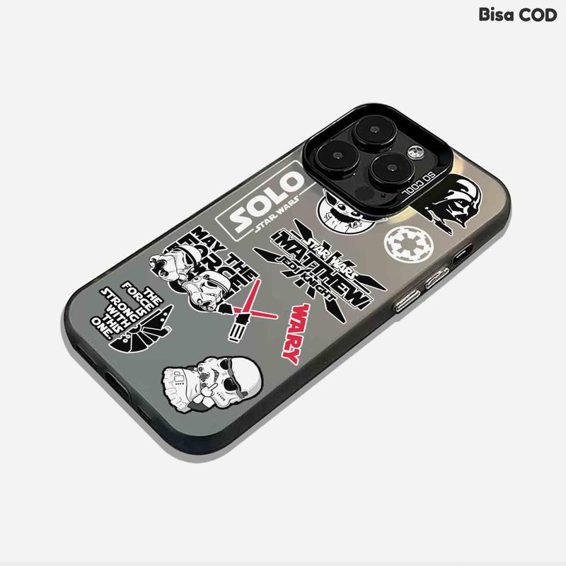 Kesing Hp Motif STRWRS Case IMD - Casing Tecn* Hologram Silikon Premium dengan Pelindung Kamera dan TPU Lembut - Handphone, Ponsel - Cover 1