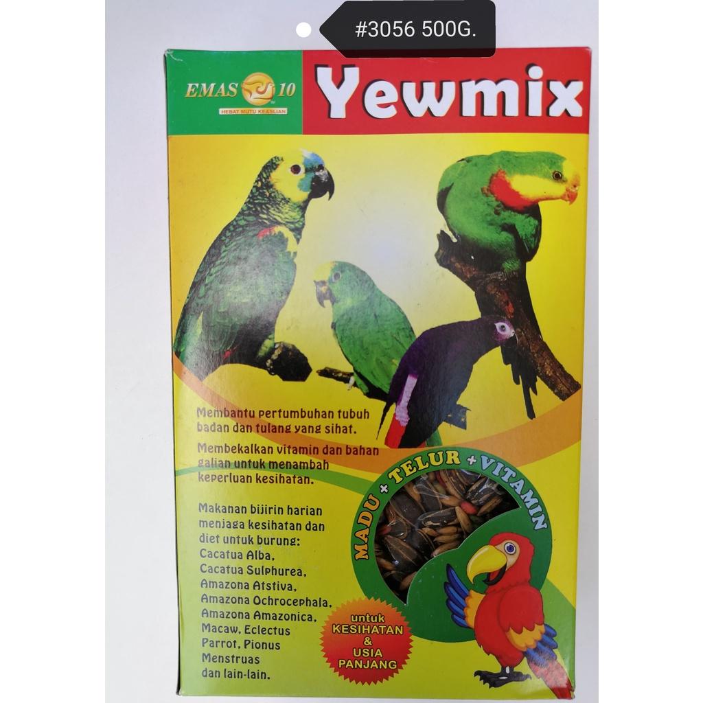 Emas10 Yewmix 500gram Bird Food Feed Parrot Makanan Burung Parrot Parakeet Conure Budgie Lovebird Cockatiel Macaw