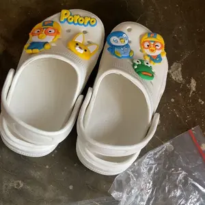 [D.I.Y.]Sepatu Sandal Anak Perempuan Laki-Laki Model Baim Dengan Tali Belakang Design Stiker Lucu