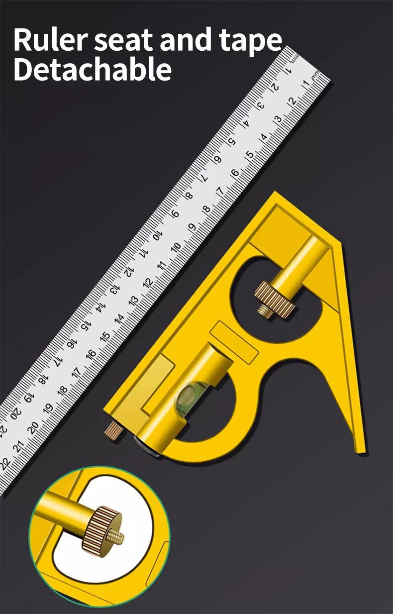 Product Introduction of Stainless steel square ruler horizontal right angle ruler 90 degree measuring ruler triangle ruler woodworking ruler multifunctional angle ruler steel ruler 4