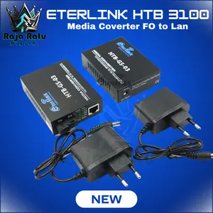 Eterlink HTB-3100 Fiber Optic Media Converter Netlink10/100Mbps RJ45 Single Mode 25KM