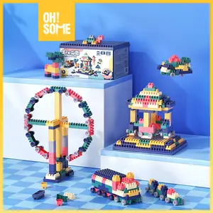 Oh!Some Mr. man · Mainan Brick Balok Susun Anak DIY 260pcs Bahan ABS Kuat Tahan Lama/ Gift Set/ Educational Kotak Blok Toys