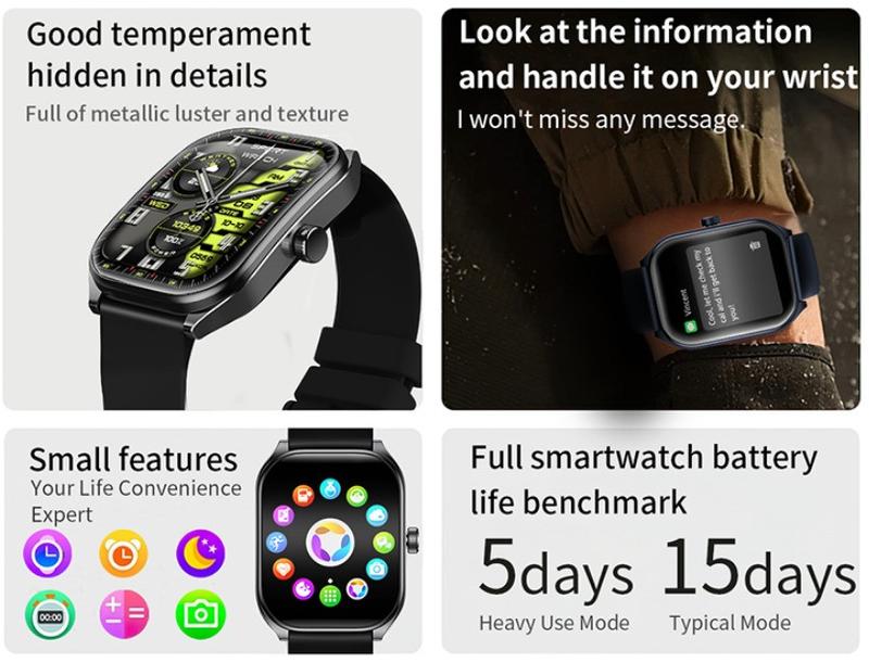 Product Introduction of Aolon Curve Smart Watch Amoled IP68 Waterproof 2.01-inch Curved IPS Screen Bluetooth Call Running Pace Custom Wallpaper Smartwatch Health Monitoring Jam Kaca 4