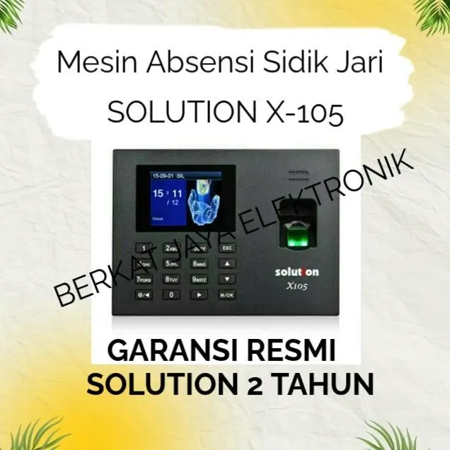 Mesin Absensi Sidik Jari SOLUTION X-105/Fingerprint SOLUTION X-105