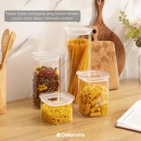 Gambar Dekoruma YUMIKO Toples Kotak Serbaguna / Toples Cemilan / Toples Bahan Makanan 1600 ml dari Dekoruma Official Store Kab. Bekasi 2 Tokopedia