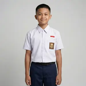 Kemeja Putih SMP Putra Putri Lengan Pendek Premium | Baju Seragam Sekolah Unisex
