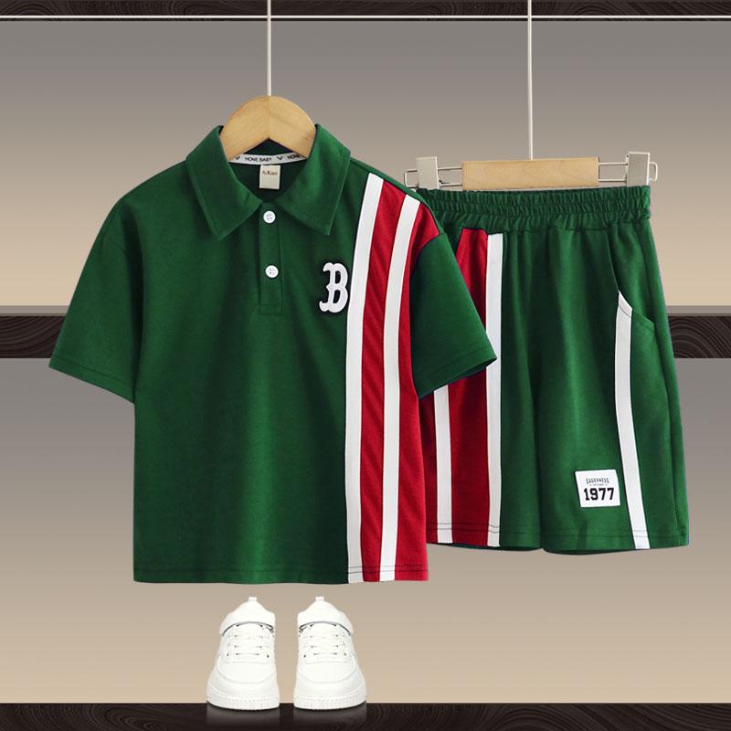 LaGi Bộ POLO SỌC ĐỎ CHO BÉ TRAI - Chất Poly Thoáng Mát Co Giãn 4 Chiều Thoải Mái - Size từ 15-55kg