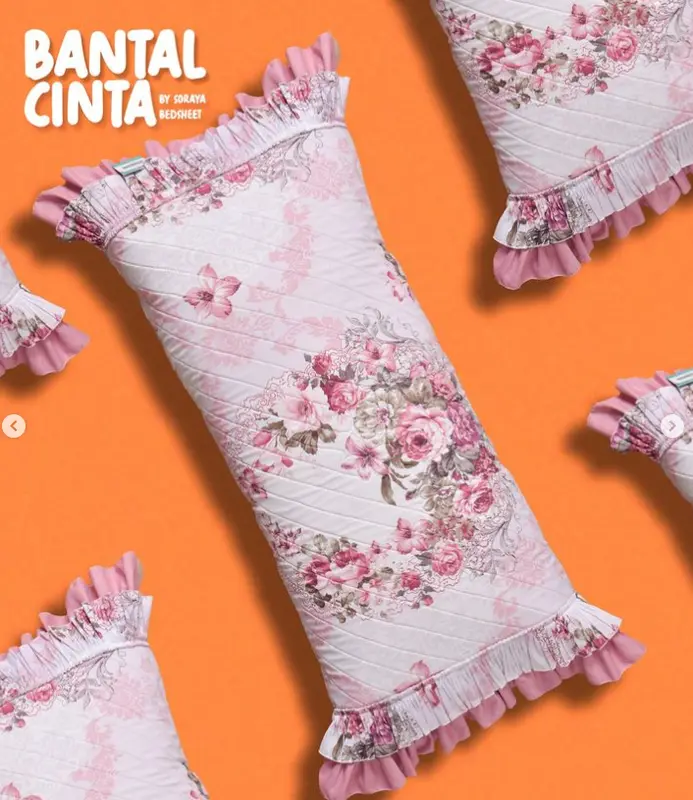 Soraya Bedsheet Sarung Bantal Cinta - sarung bantal kepala 5