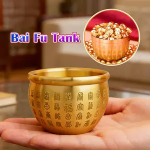 [Baifu Mangkok]Mangkok Fengshui Kuningan Mangkok Emas Fengshui Mangkok Feng Shui Untuk Kekayaan Good lucky