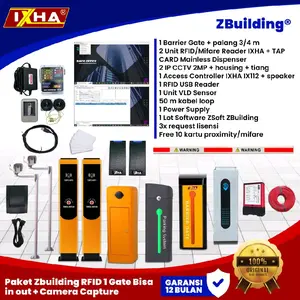 Paket Portal Gate RFID ZBuilding 1 gate bisa in out dengan camera capture Untuk perkantoran dan gudang