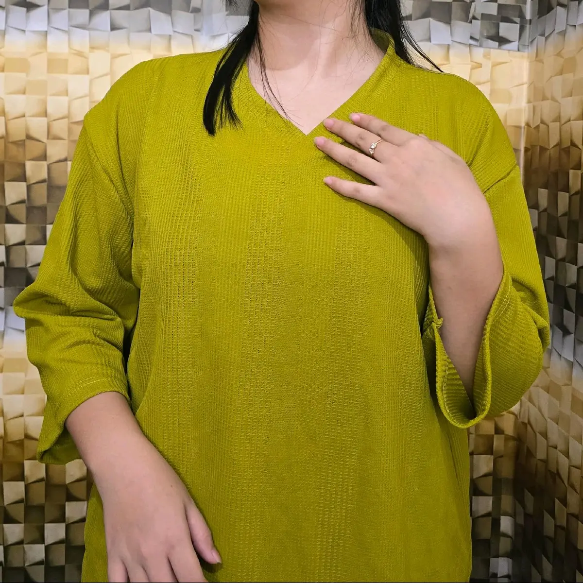 SETELAN KNIT WAFFEL UKURAN XL