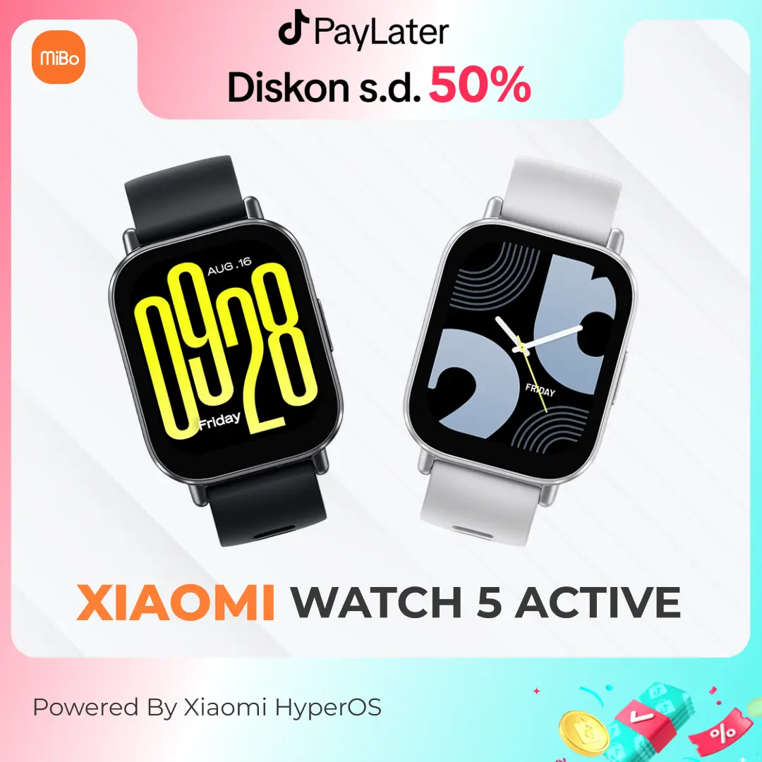Xiaomi Redmi Watch 5 Active 2 Inch IPS LCD Xiaomi HyperOS IPX8 BT Call Garansi Resmi