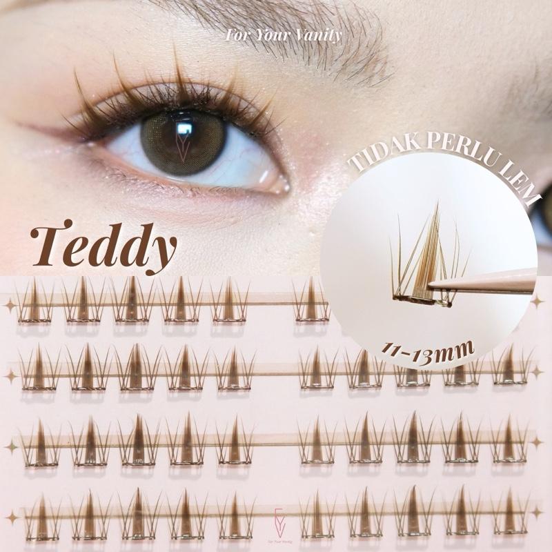 BROWN LASH [TIDAK PERLU LEM]  Bulumata Tanpa Lem Warna COKLAT Individual Cluster  Eyelash Natural For Your Vanity Bulu Mata Palsu