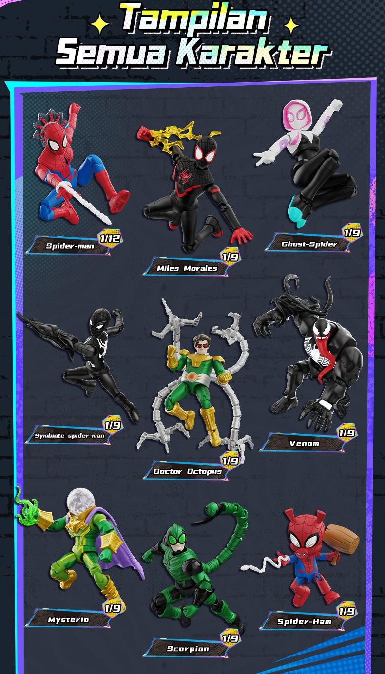 [HOT!]BLOKEES Marvel Spider-Man Galaxy Version 05 blind box Venom Spider-Man Secret 1/36  Spiderman blindbox GV05