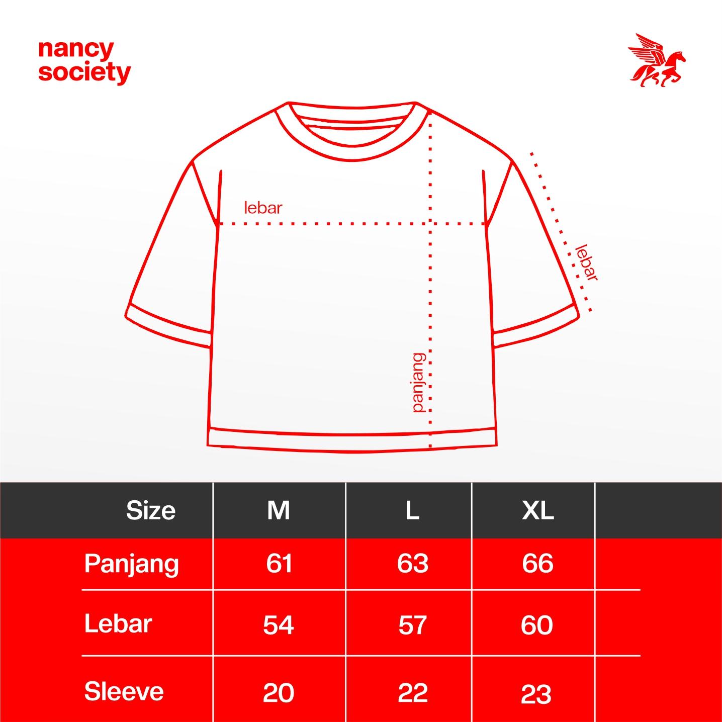 Nancy Society - Kaos Boxy Cut T-shirt Trume With Cotton Combed 24s