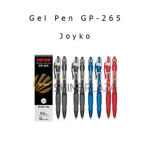 Pulpen Gel Pen Joyko GP-265 0.5mm - Bolpen Pena Q Gel Hitam Biru Merah 0,5 mm