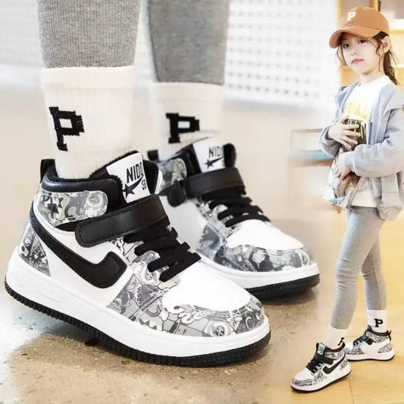 COD Sepatu Sneakers Anak Perempuan Sepatu Motif Dodle Terbaru Sepatu Sekolah Kekinian 2