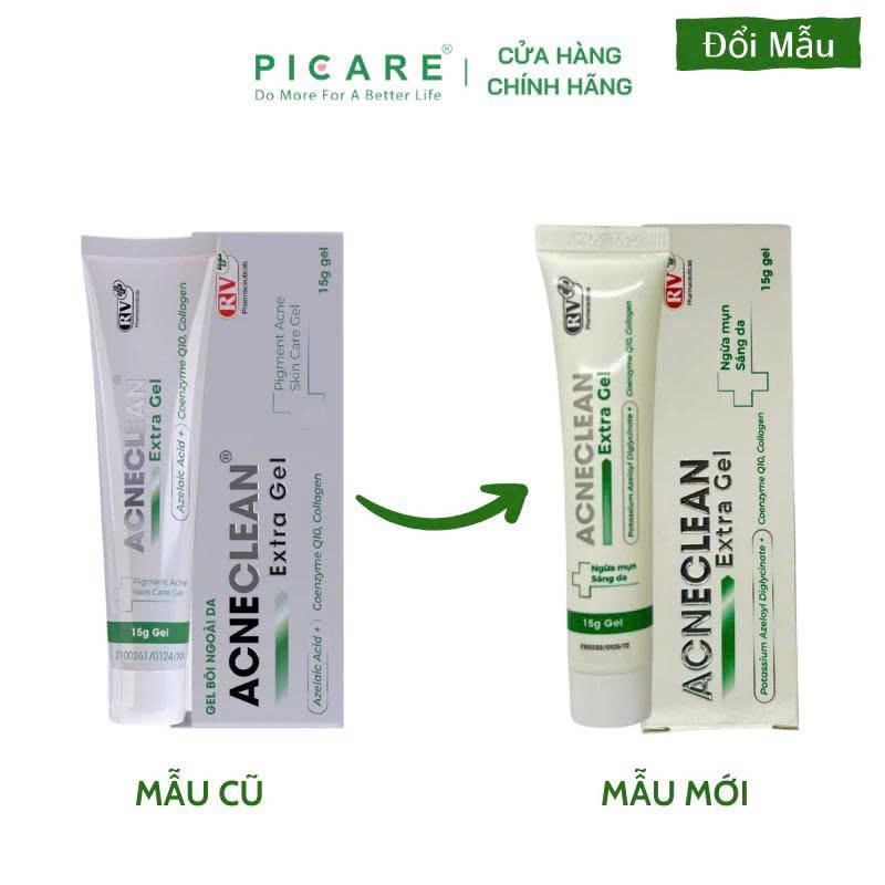  Gel Hỗ Trợ Giảm Mụn Trứng Cá Mụn Đầu Trắng Giảm Tái Phát Mụn Acneclean Extra Gel 15g trị mụn Skincare 