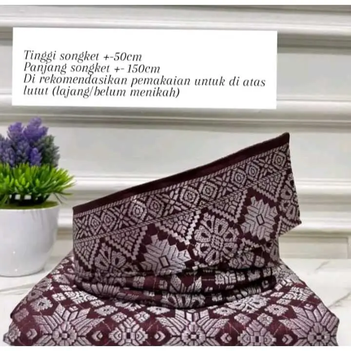 SET TANJAK DAN SARUNG SARUNG SONGKET KHAS MELAYU KUALITAS PREMIUM PULL SONGKET KHAS PALEMBANG