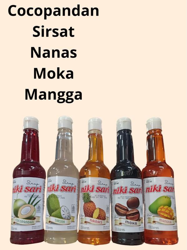 NIKISARI Sirup Aneka Rasa buah Kemasan pet 625ml ( botol plastik ) sesame  syrup 5