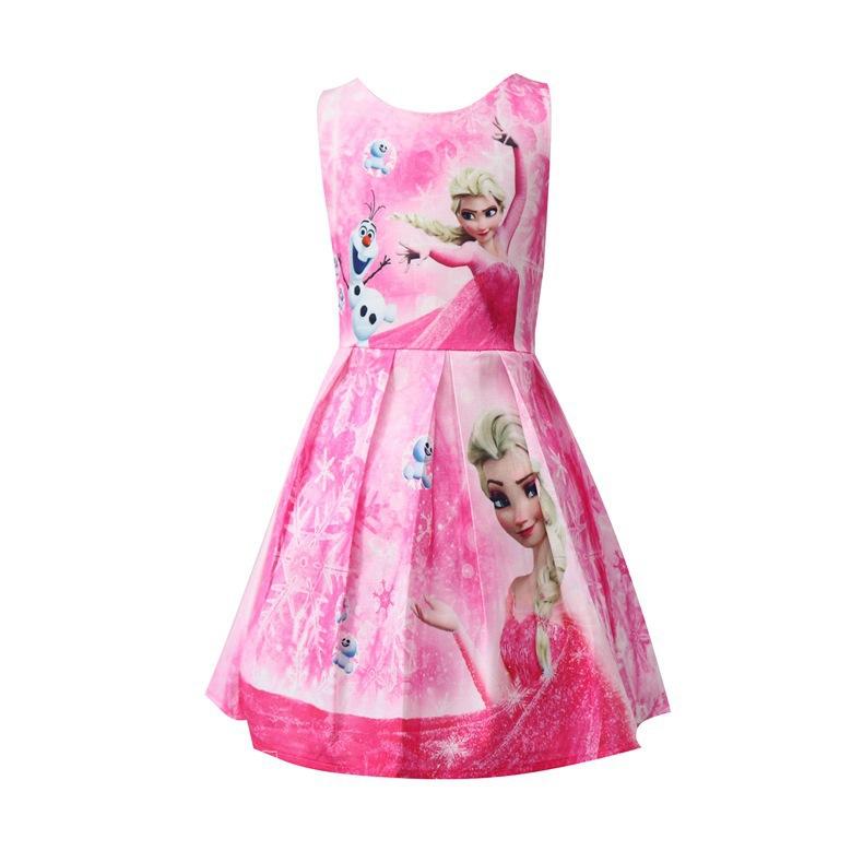 Product Introduction of Kids Cartoon Mouse Dress Casual Sleeveless Outfits for 3-8 Years 1