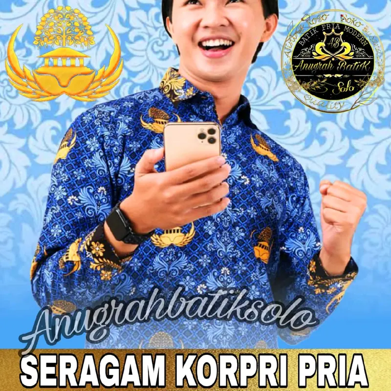 Baju Korpri Resmi Pria dan Wanita berlapis Furing kain katun c40s sritex 1