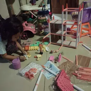 Mainan Princess Villa Castle Besar 61cm Rumah Rumahan Anak Perempuan Lengkap Perabot Rumah Dengan Lampu Hadiah Led