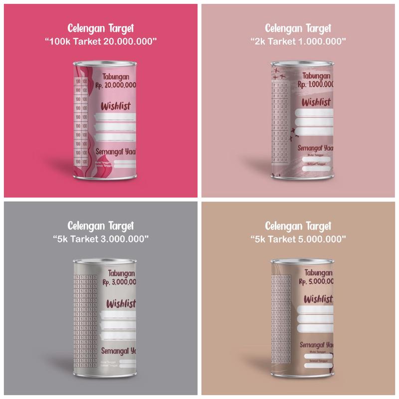 BISA COD !! Celengan Target Medium Uang Anak-anak 5