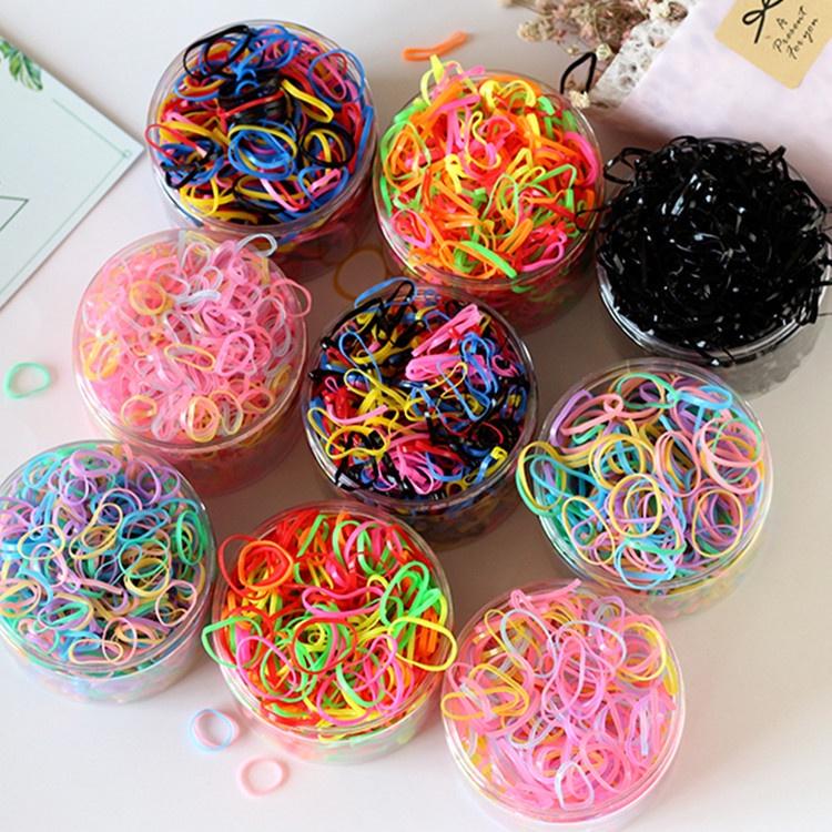 1000 Pcs Getah Rambut Baby Girl ikat rambut budak perempuan hairband ...