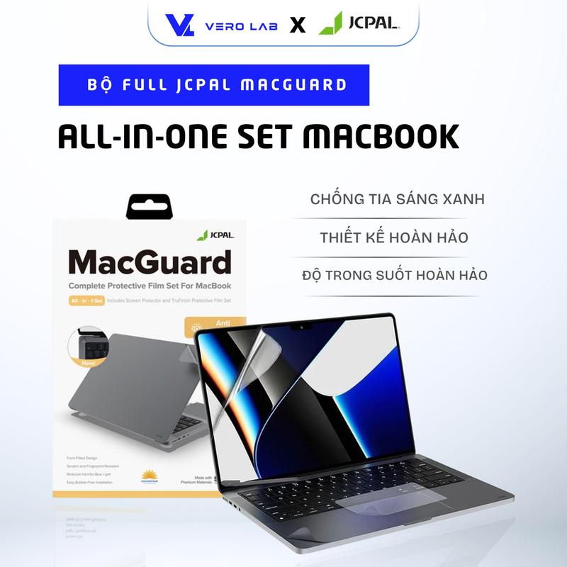 Bộ full JCPAL MacGuard All-in-one set Macbook Air 13.3" 2022 - M2 - Space Gray / Sliver