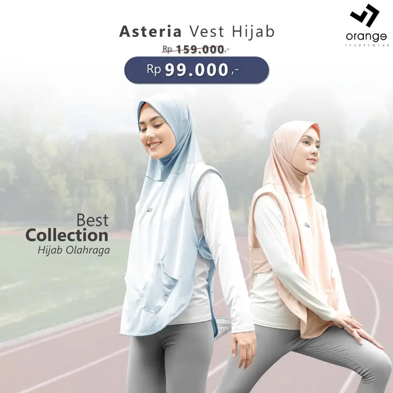 Rompi Vest Outer Hijab Olahraga Syari Asteria Vest Hijab 0