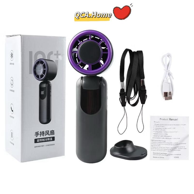 Quạt Mini Sò Lạnh Siêu Mát -Quạt Turbo Làm Lạnh Làm Mát 100 Tốc Độ Gió Pin 3000MAH Siêu Lâu 4