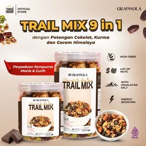 Timur Tengah Trail Mix Chocolate Dates | Almond, Walnut, Kurma, Choco Chunks, Raisin, Cranberry, Sunflower Seed, Pumpkin Seed, Himalayan Salt | Cemilan Kacang & Biji-Bijian