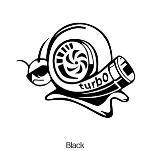 1 Buah Stiker Mobil Siput, Stiker Vinil Aksesori Mobil Pintu dan Jendela Mobil Turbo