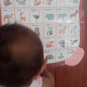 igoods.rose Pendidikan multibahasa Poster Edukasi  / Poster Dinding Gantung Bunyi Belajar Anak/Poster pendidikan bahasa Indonesia