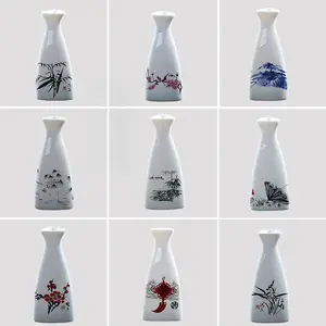 150ml Japanese Ceramic Sake Jug Retro Wine Dispenser Chinese Baijiu Soju Hip Flask Barware Bar Houehold Kitchen Accessories