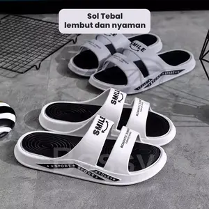 Sandal Slop Pria Wanita Musim Panas Sendal Selop Slipper Sandal Tebal Anti-slip sandal  selop  branded Sandal Selop Luar
