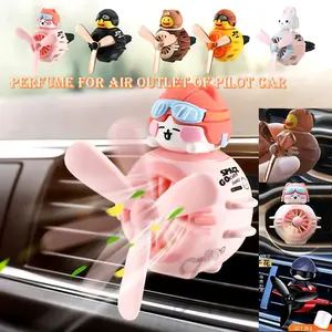 Parfum Mobil Air Freshener Air Outlet Capit Pengharum Mobil Lucu Kartun Beruang Bebek Pilot  Car Aromatherapy Interior mobil