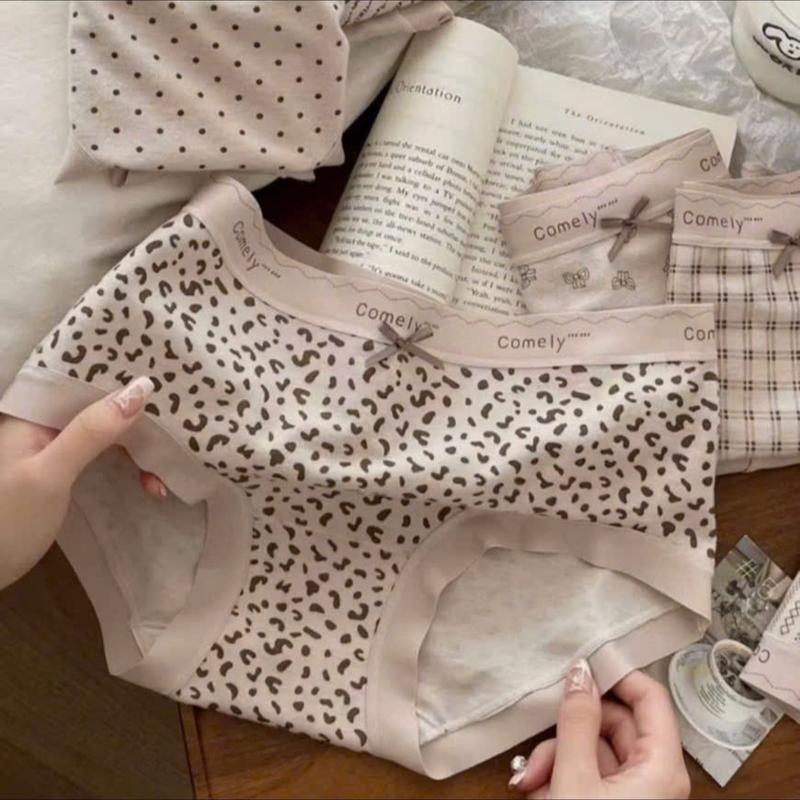 Sét 5 quần Lót Cotton Hàn Cao cấp co giãn, mềm mại, thoáng mát.