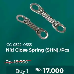 Niti close Springs Coil ( jual per satuan/ Pcs )Asesoris perawatan Orthodontic untuk Menutup atau menarik space dari Diastema (Susunan gigi yang berjarak) agar dapat kembali Rapat